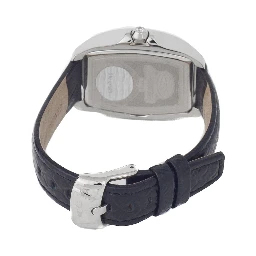 Black Leather Dress Watch