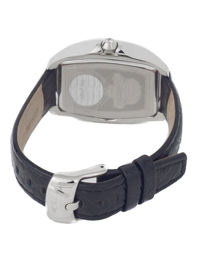 ساعة يد رسمية من الجلد الأسود