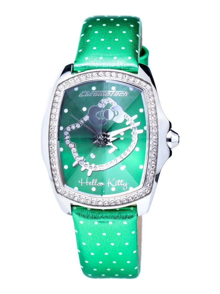 Green Leather Dress Watch