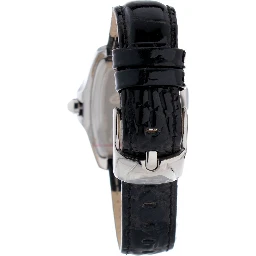 Black Leather Bracelet Watch