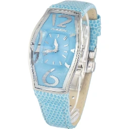Blue Leather Bracelet Watch