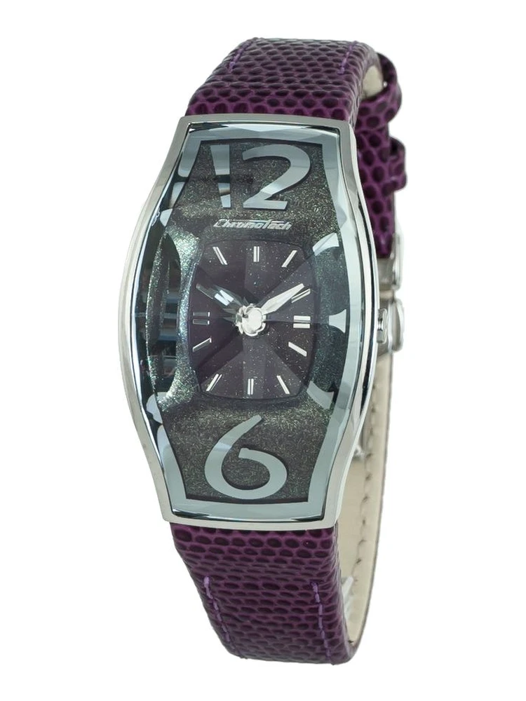 Purple Leather Dress Watch