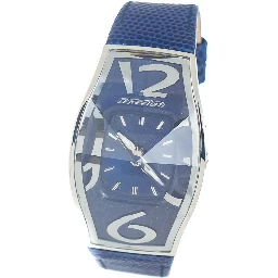 Blue Leather Dress Watch