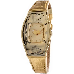 Gold Leather Dress Watch
