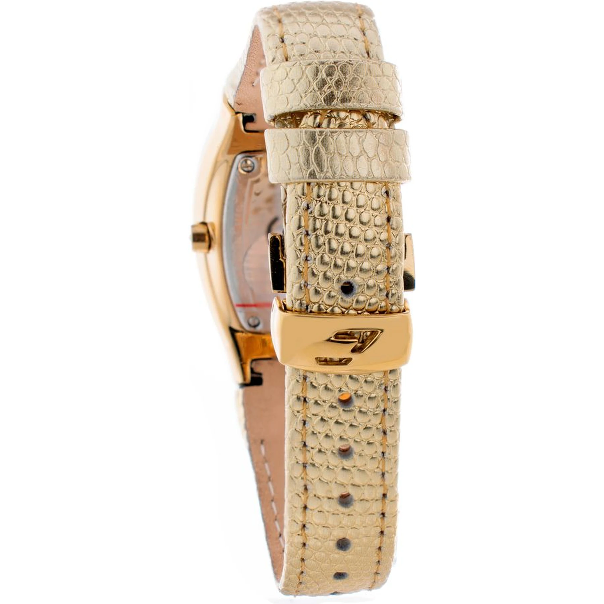 Gold Leather Dress Watch