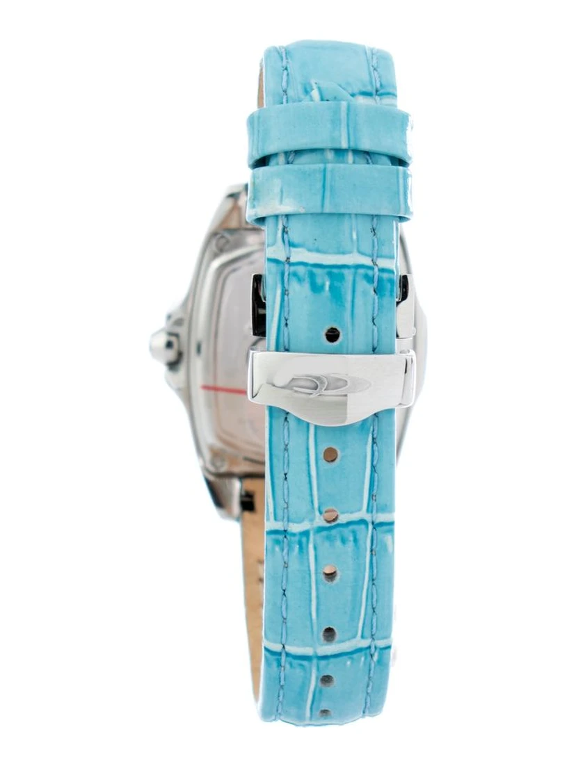 ساعة يد رسمية من الجلد الأزرق