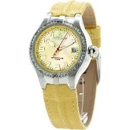 Yellow Leather Dress Watch