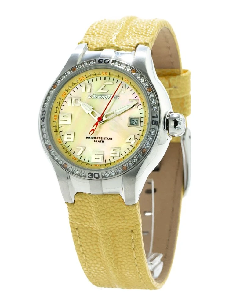 Yellow Leather Dress Watch