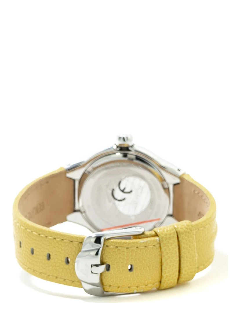 Yellow Leather Dress Watch