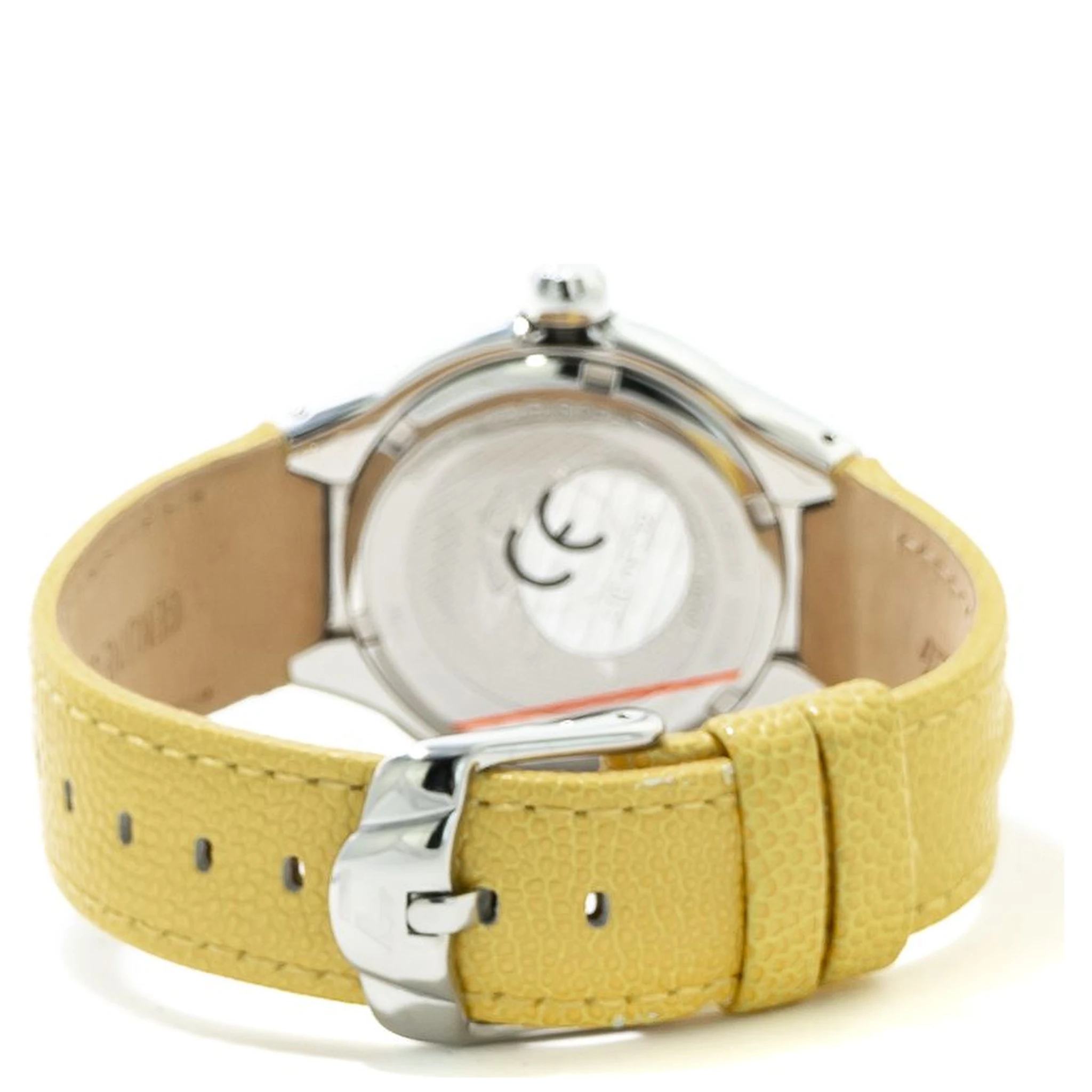 Yellow Leather Dress Watch