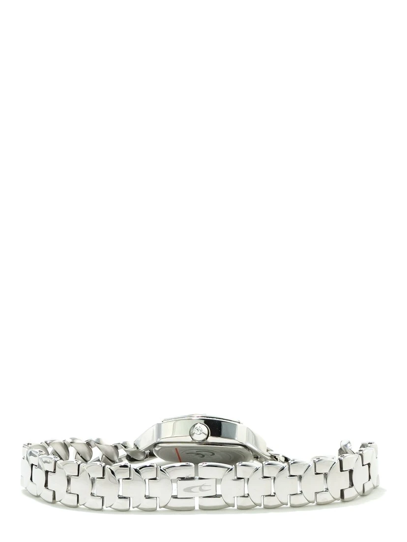 ساعة يد رسمية من الفولاذ المقاوم للصدأ الفضي