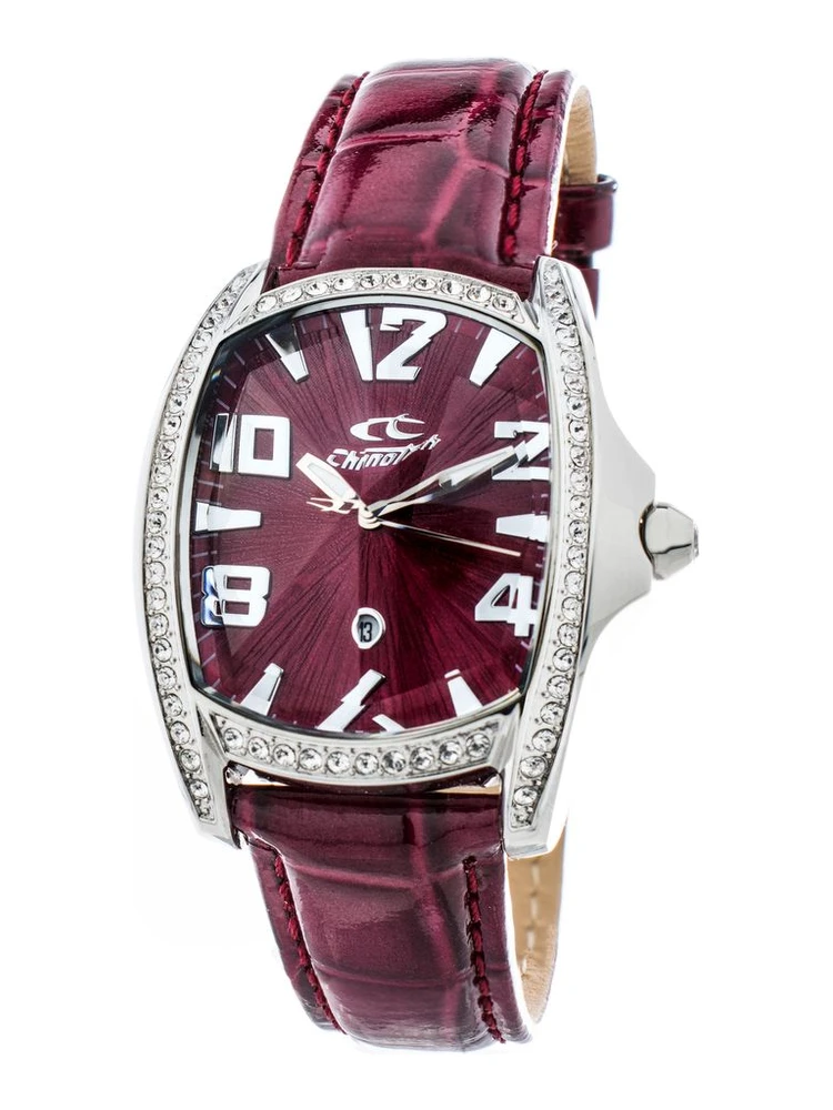 Red Leather Dress Watch