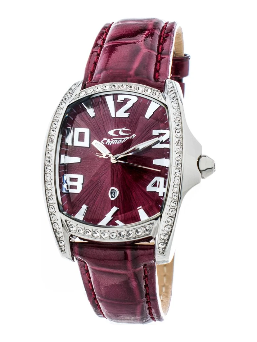 Red Leather Dress Watch