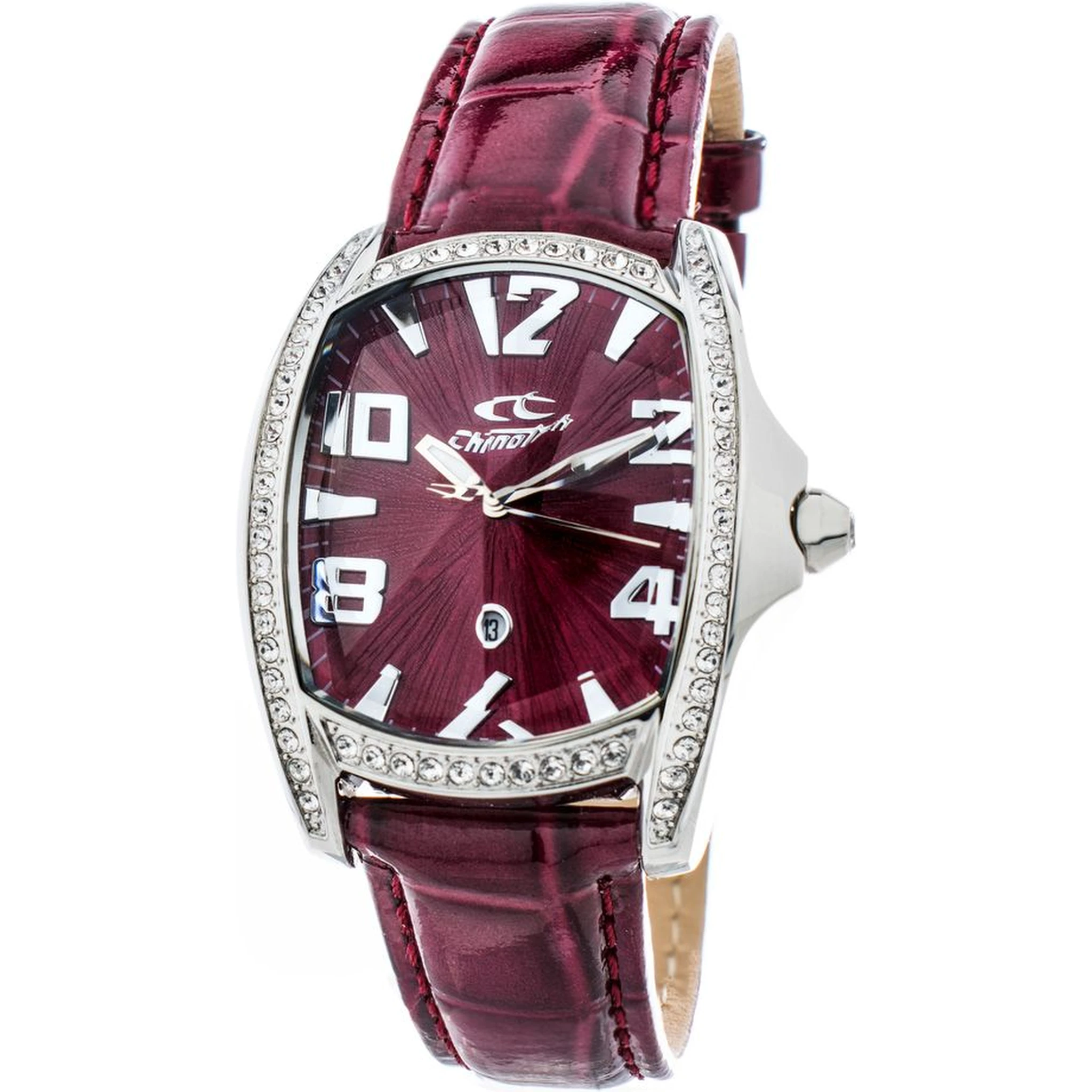 Red Leather Dress Watch