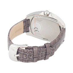 Gray Leather Dress Watch