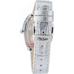 Silver Leather Dress Watch