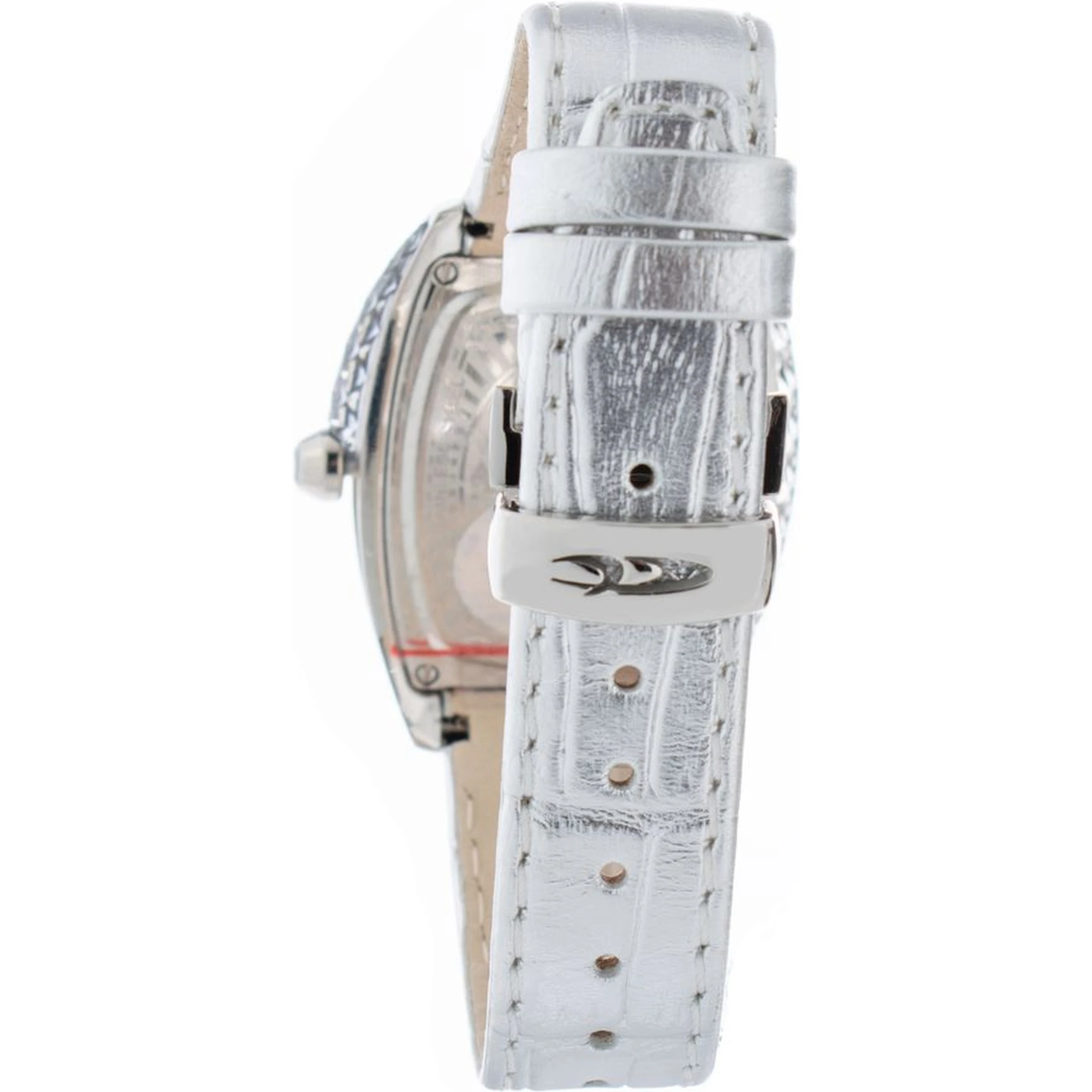 Silver Leather Dress Watch