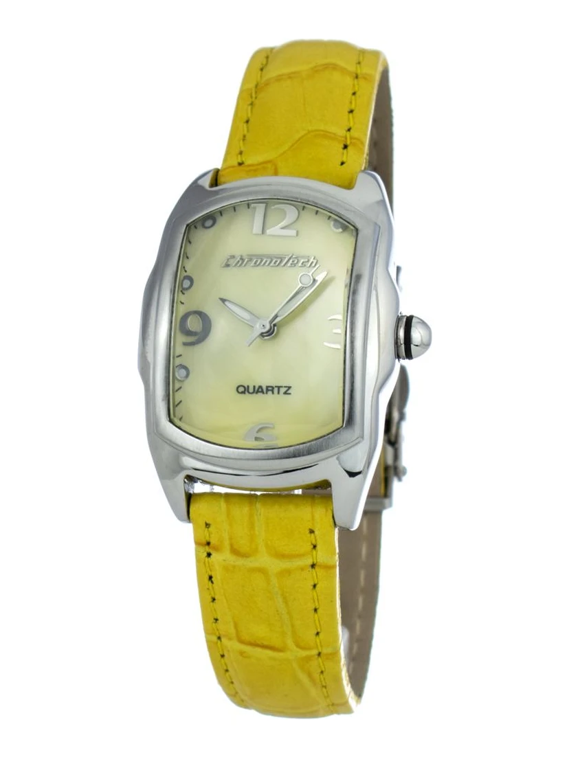 Yellow Leather Dress Watch