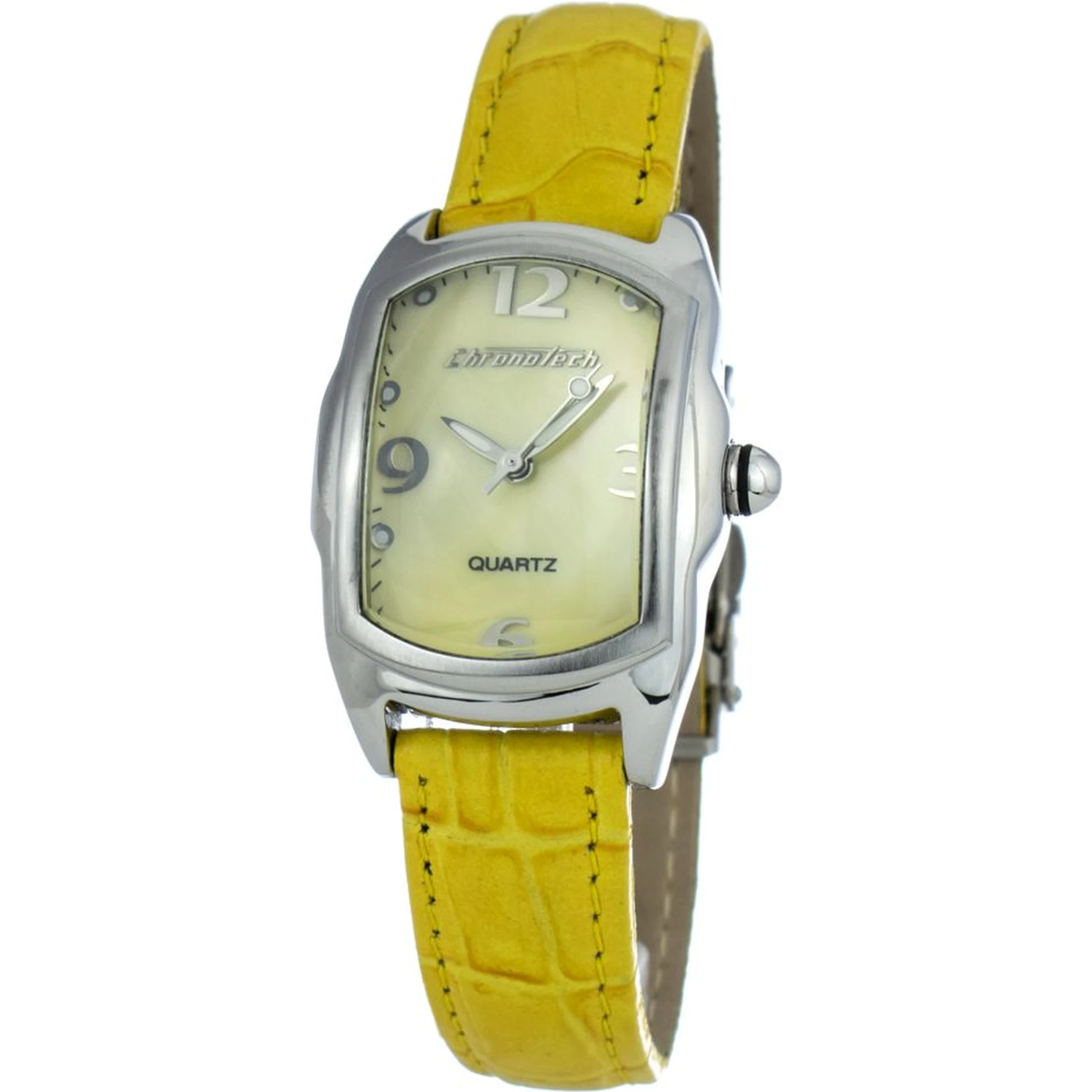 Yellow Leather Dress Watch