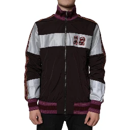 Multicolor Full Zip Jersey Men Bomber Jacket