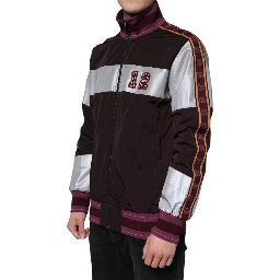 Multicolor Full Zip Jersey Men Bomber Jacket