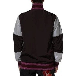 Multicolor Full Zip Jersey Men Bomber Jacket