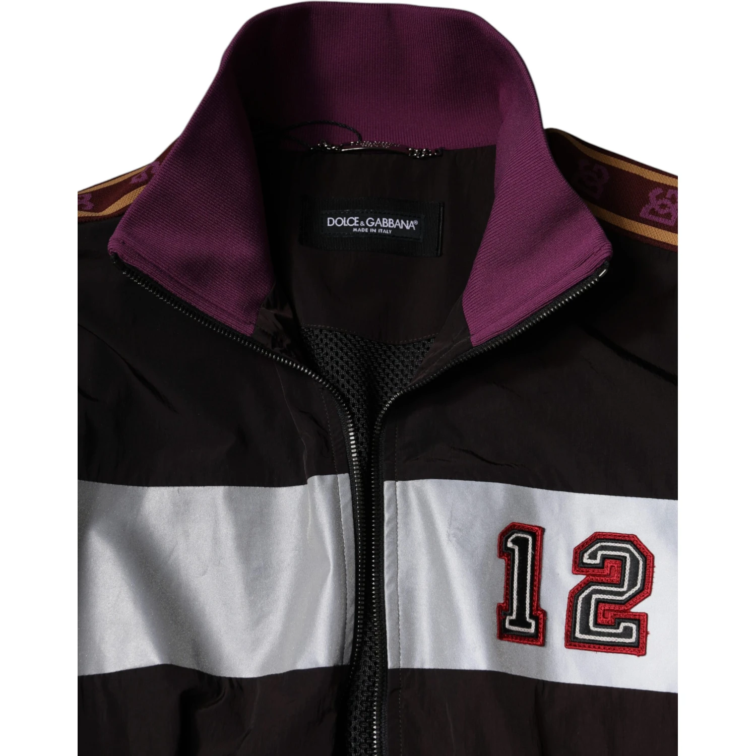 Multicolor Full Zip Jersey Men Bomber Jacket