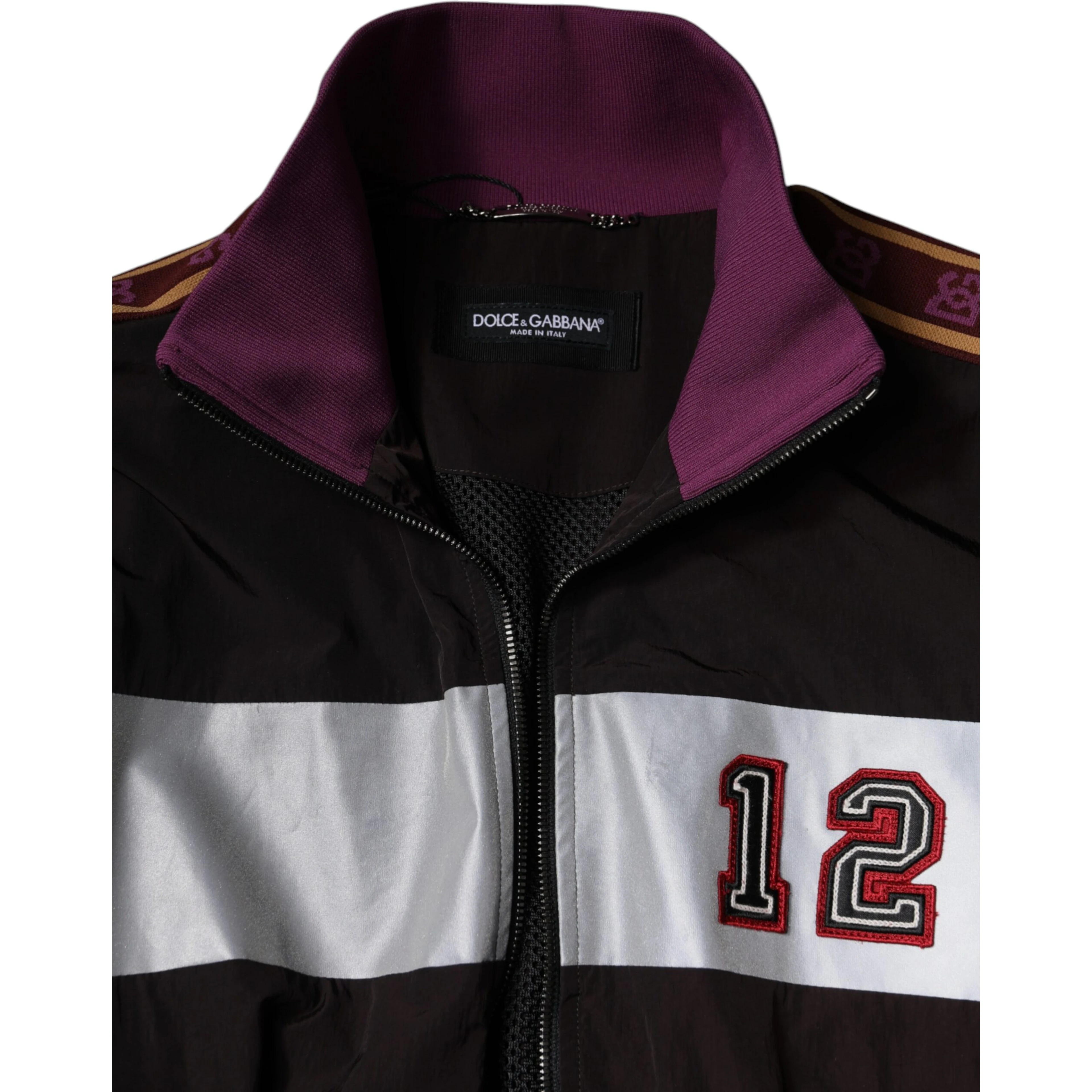 Multicolor Full Zip Jersey Men Bomber Jacket