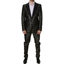 Black Stars Jacquard SICILIA 2 Piece Suit