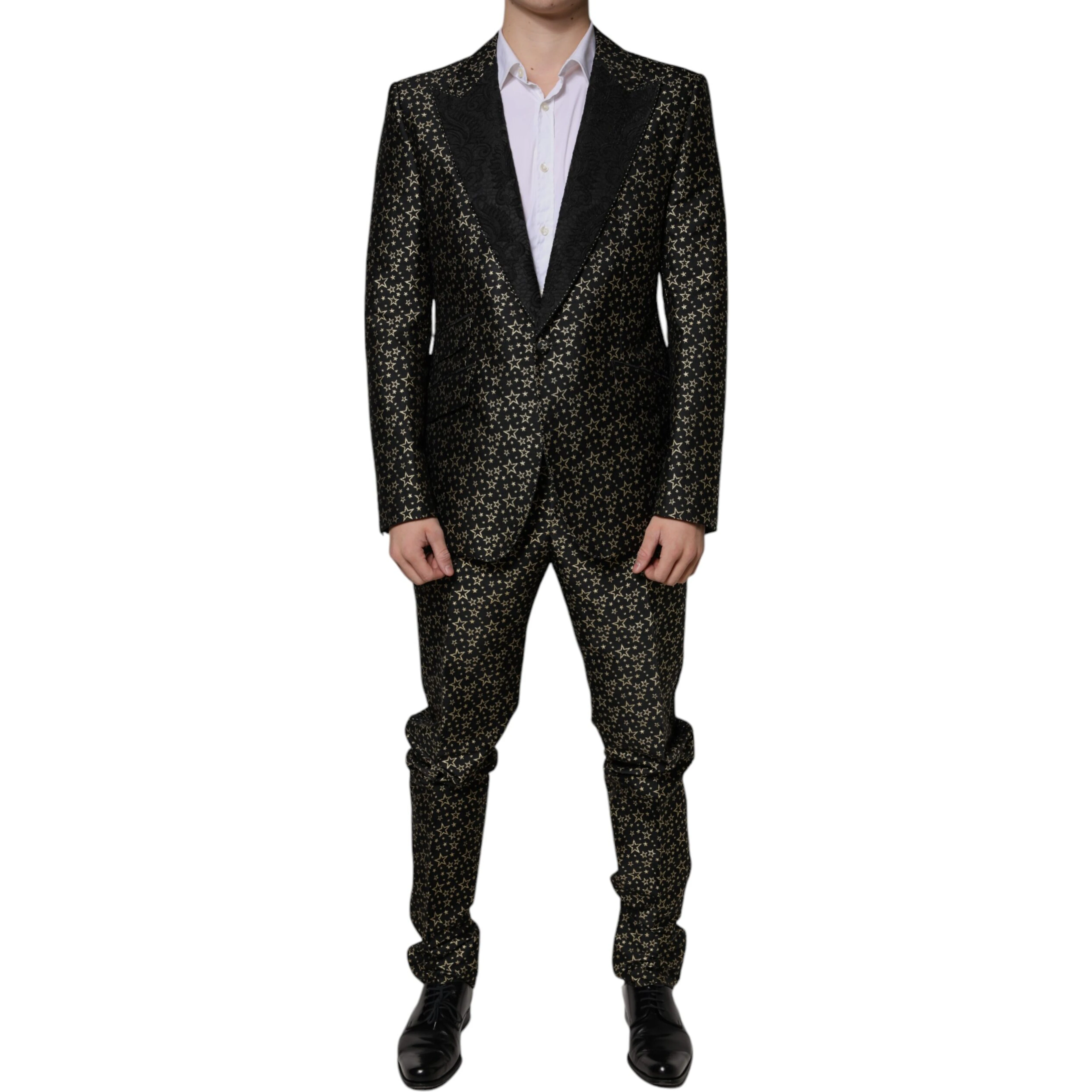 Black Stars Jacquard SICILIA 2 Piece Suit