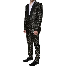 Black Stars Jacquard SICILIA 2 Piece Suit