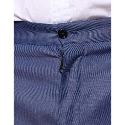 Blue Wool Tapered Formal Dress Pants