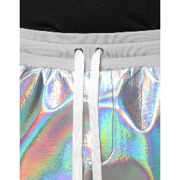 Silver Iridescent Men Jogger Sweatpants Pants