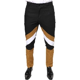 Multicolor Stripe Skinny Cotton Pants
