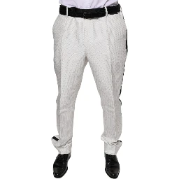 White Polyester Formal Dress Pants