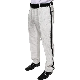 White Polyester Formal Dress Pants