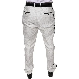 White Polyester Formal Dress Pants