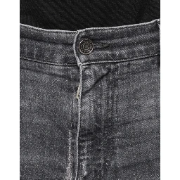 Dark Gray Tattered Cotton Skinny Denim Jeans