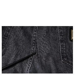 Dark Gray Tattered Cotton Skinny Denim Jeans