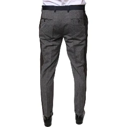 Black Cotton Wool Formal Dress Pants