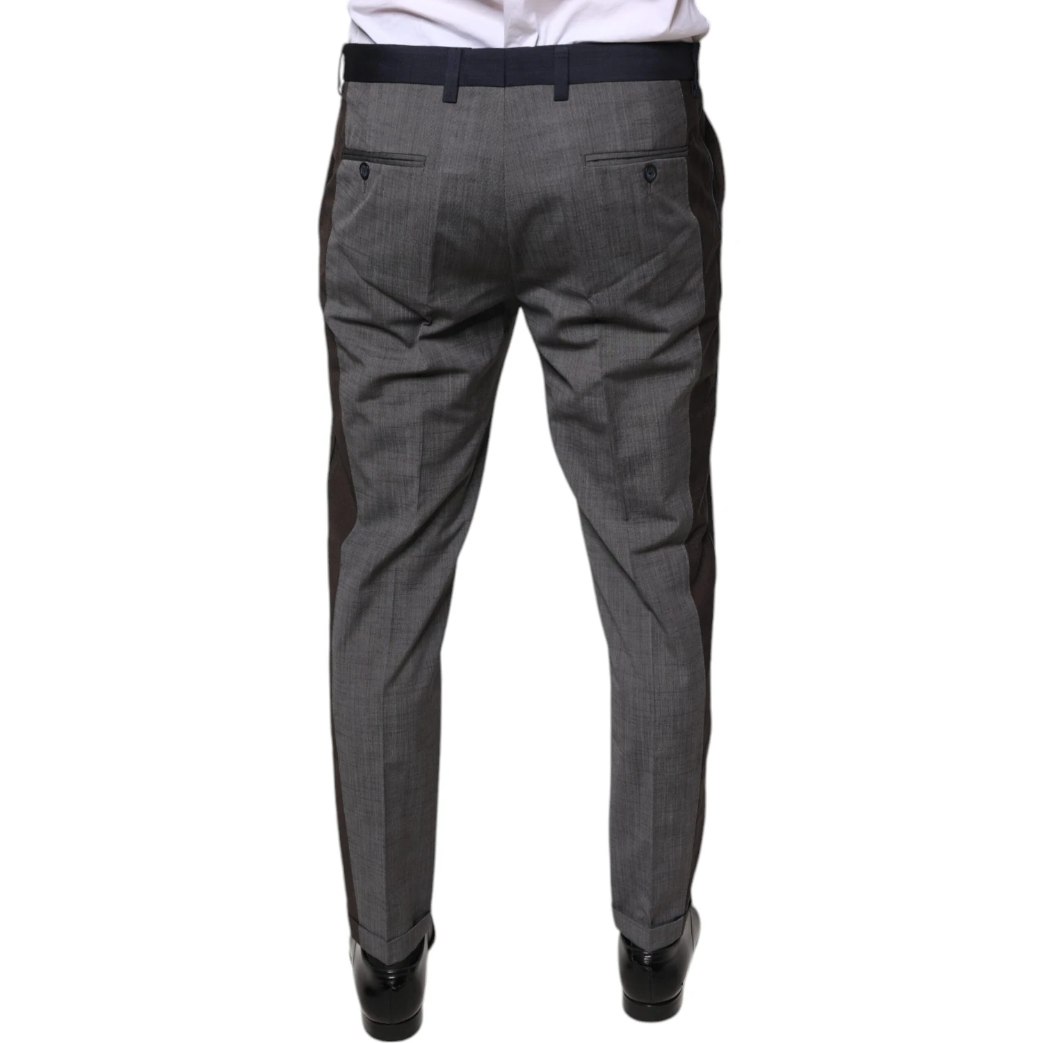 Black Cotton Wool Formal Dress Pants