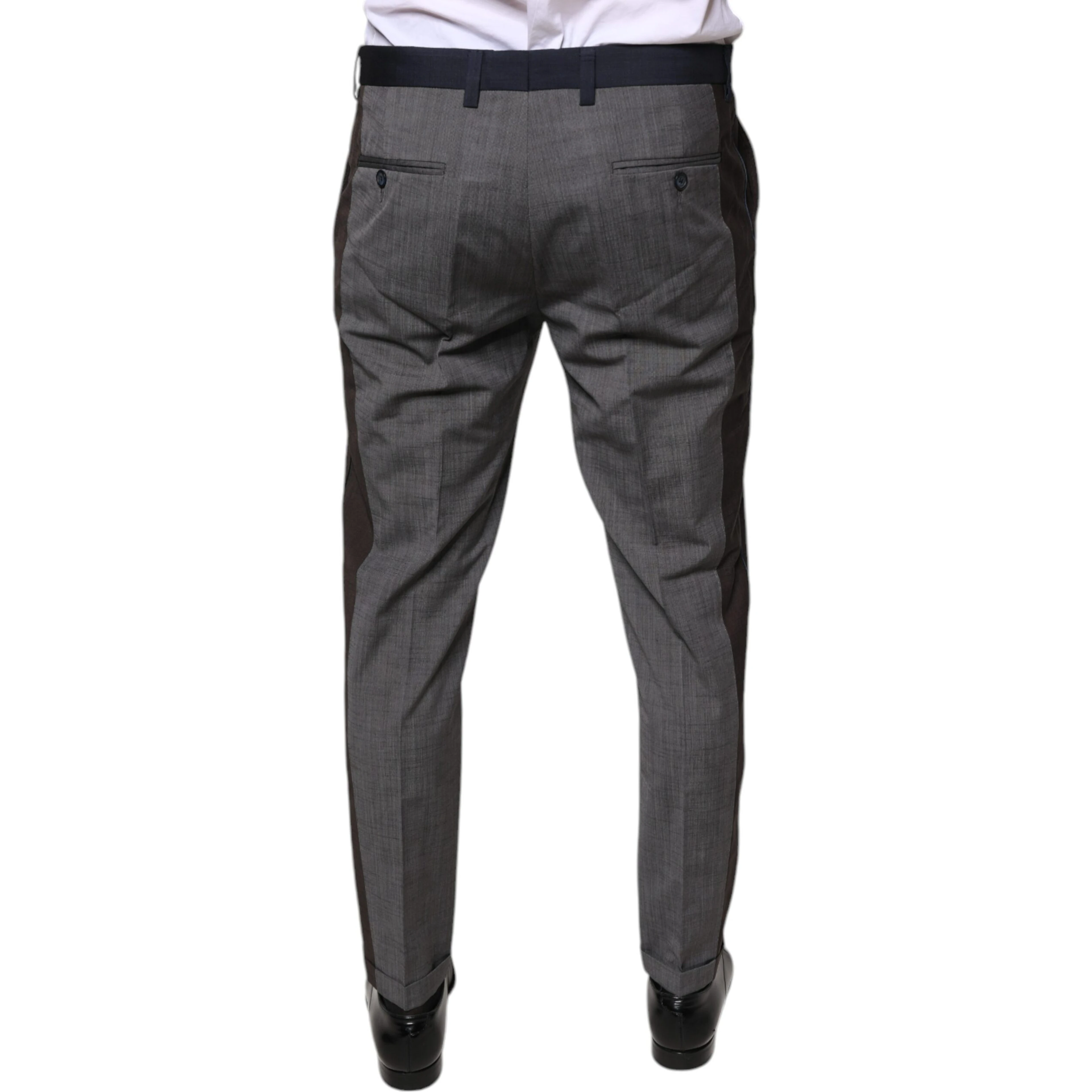 Black Cotton Wool Formal Dress Pants