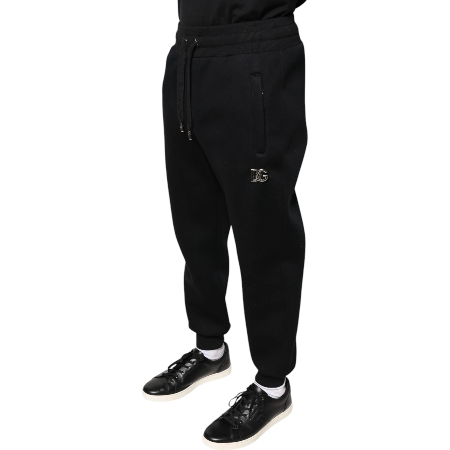 Black Modal DG Logo Jogger Men Sweatpants Pants