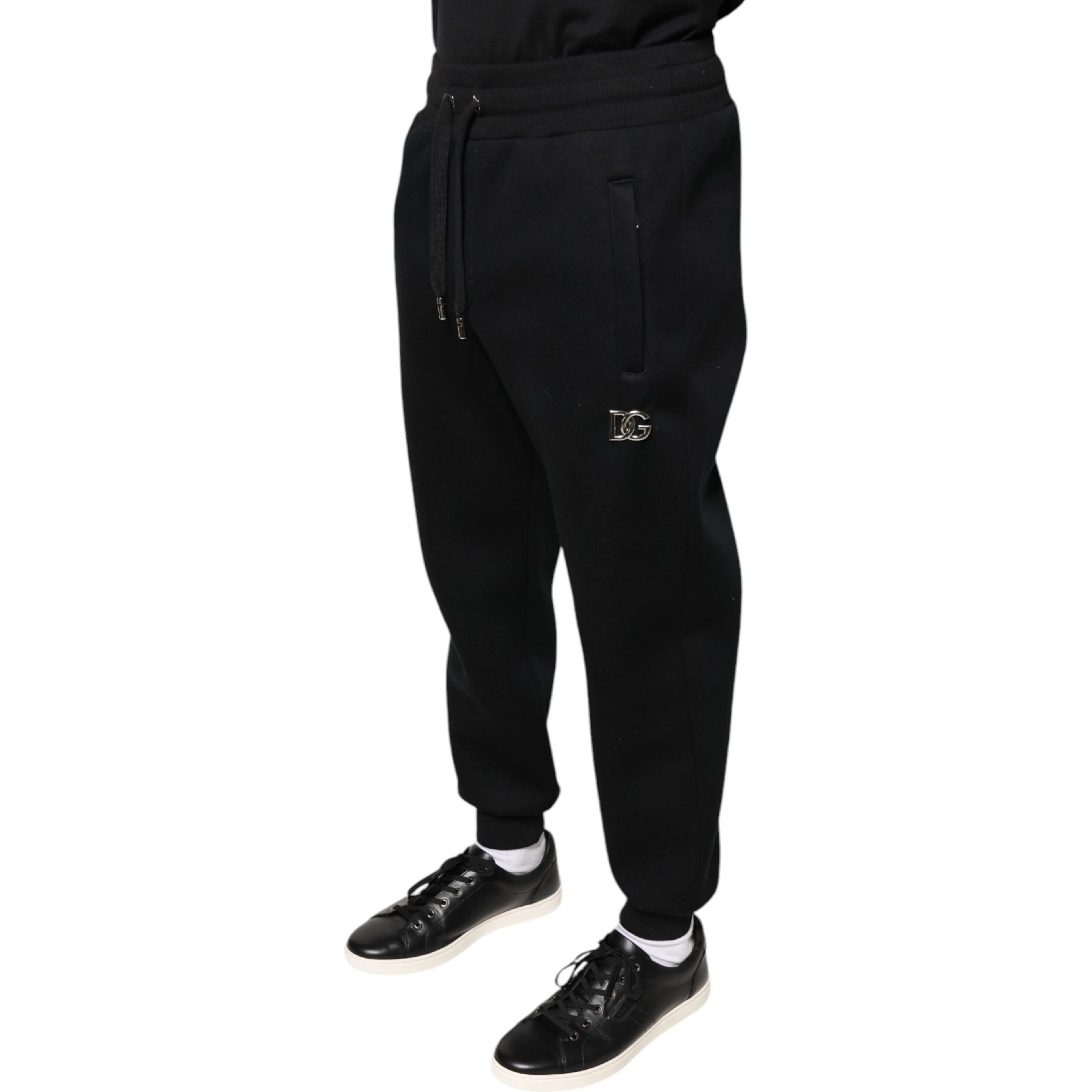Black Modal DG Logo Jogger Men Sweatpants Pants