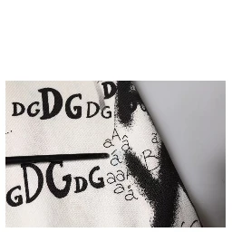 White Printed Cotton Jogger Sweatpants Pants