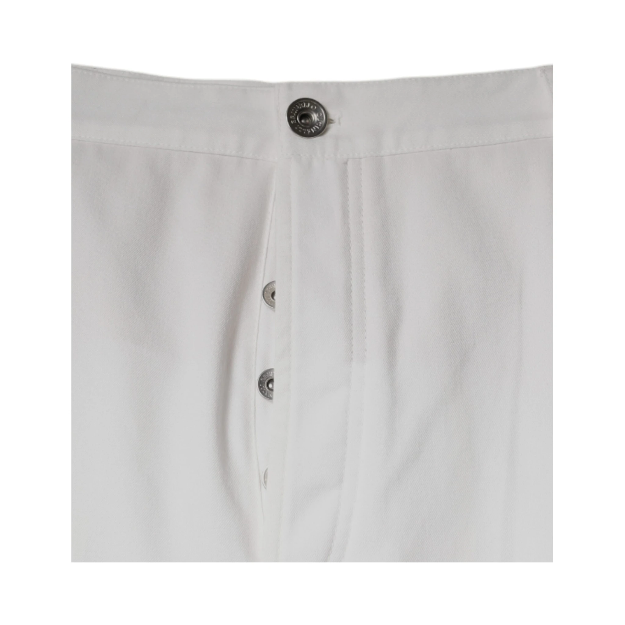 White Cotton Men Dress Tapered Pants