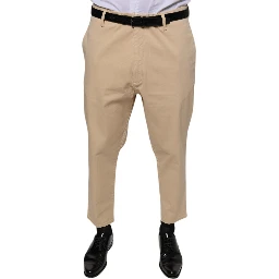 Beige HOUSTON Men Cropped Dress Pants