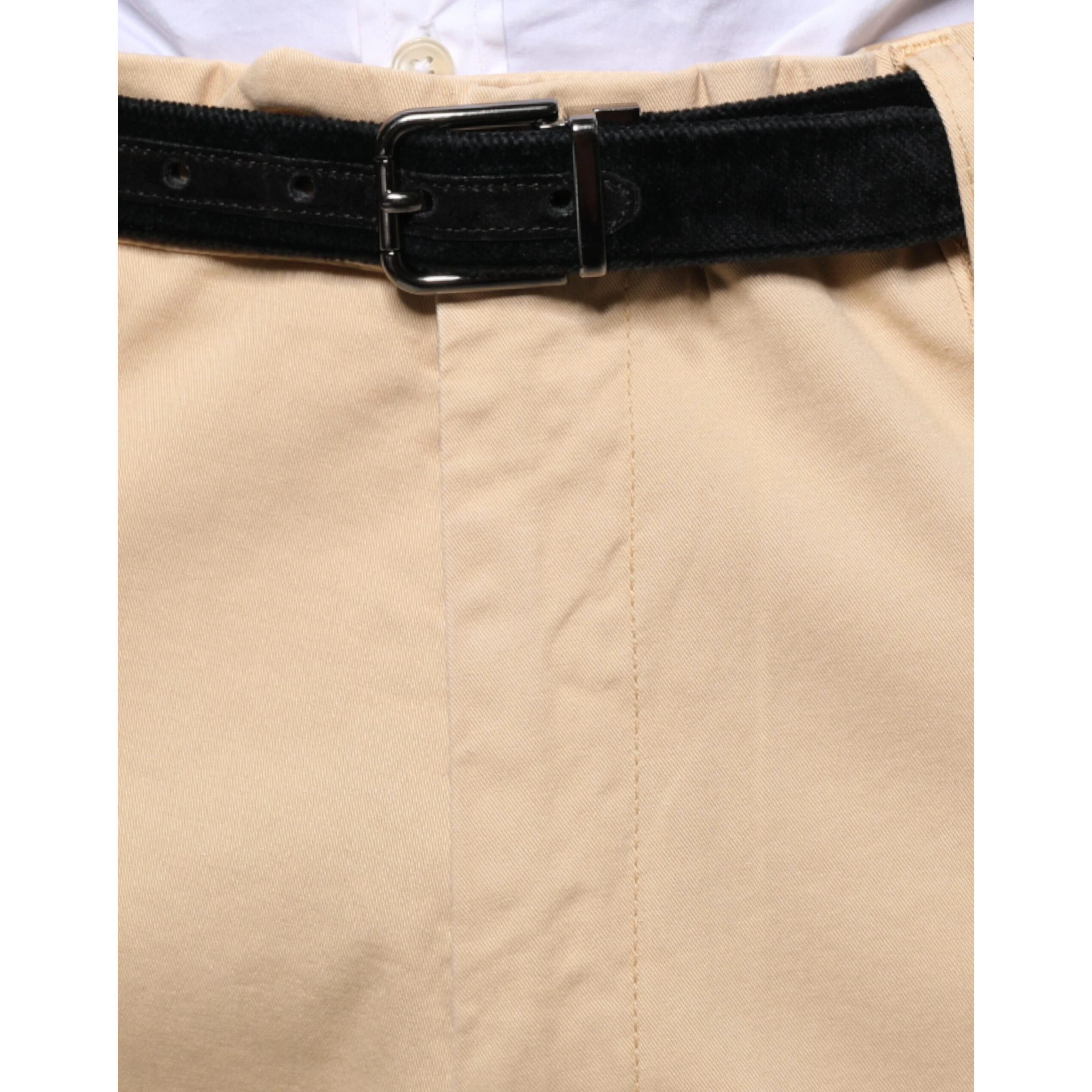 Beige HOUSTON Men Cropped Dress Pants