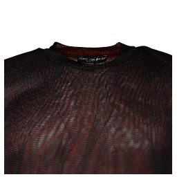 Maroon Polyester Crew Neck Pullover Sweater