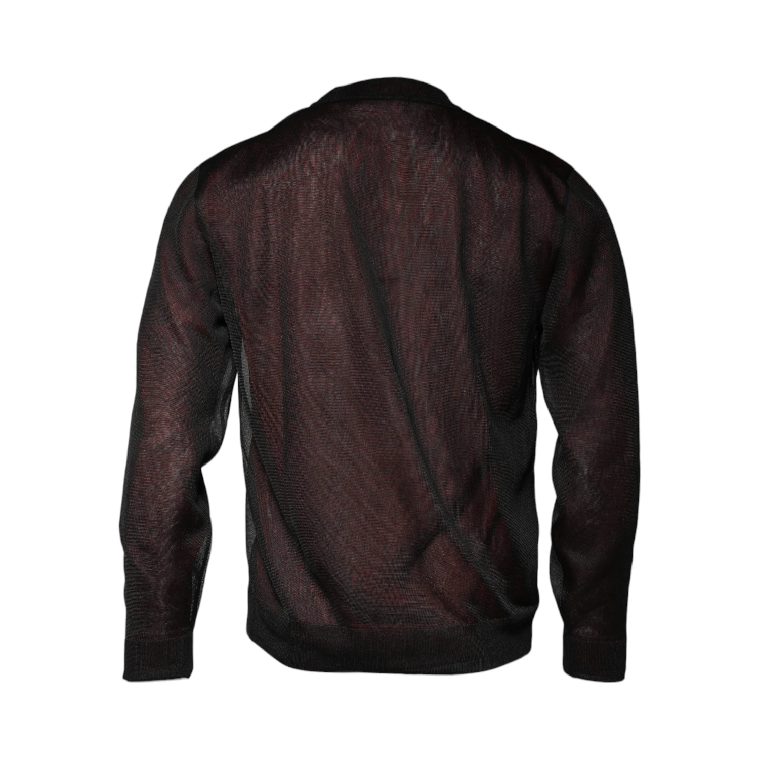 Maroon Polyester Crew Neck Pullover Sweater